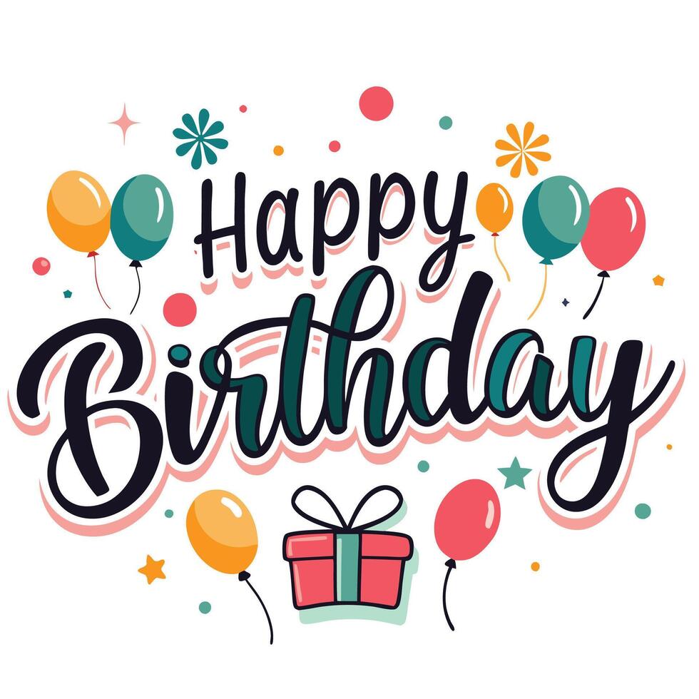 happy birthday background illustration, vector