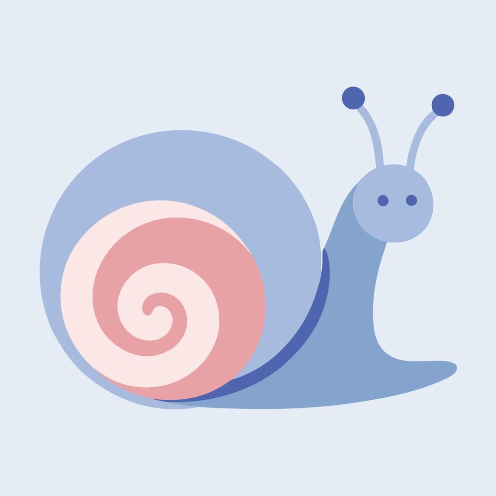 Cute Pastel Snail Shell Spiral Illustration Design Art vector