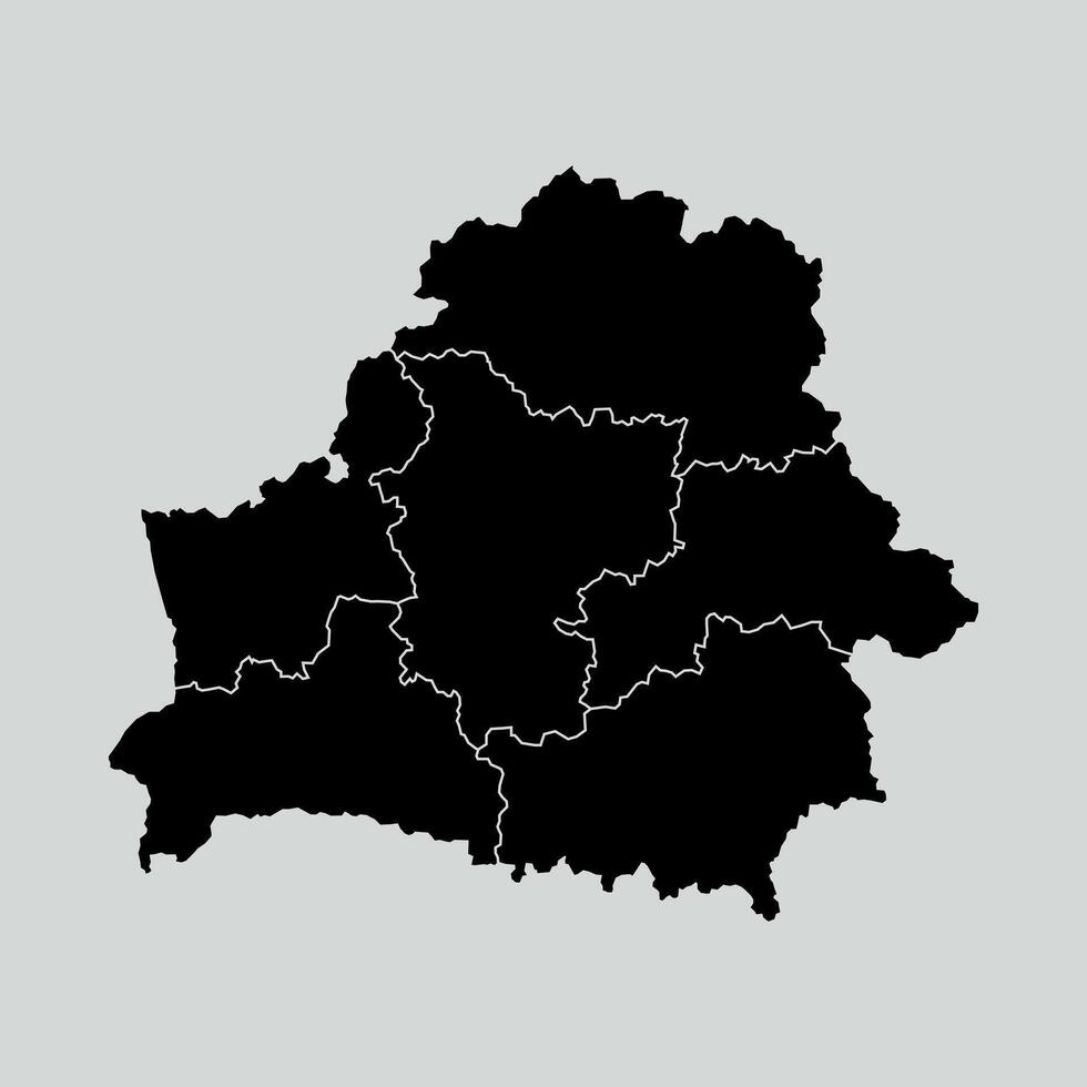 Map of Belarus with clear state borders. High-detail design, perfect for infographics, education, and graphic projects. Includes major territories, isolated on a background. vector