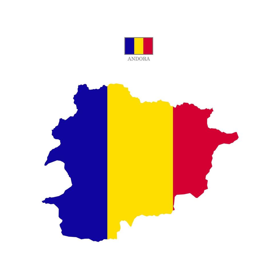 Illustration map of andorra territories. White flat design isolated on a white background. Highly detailed illustration Europe vector