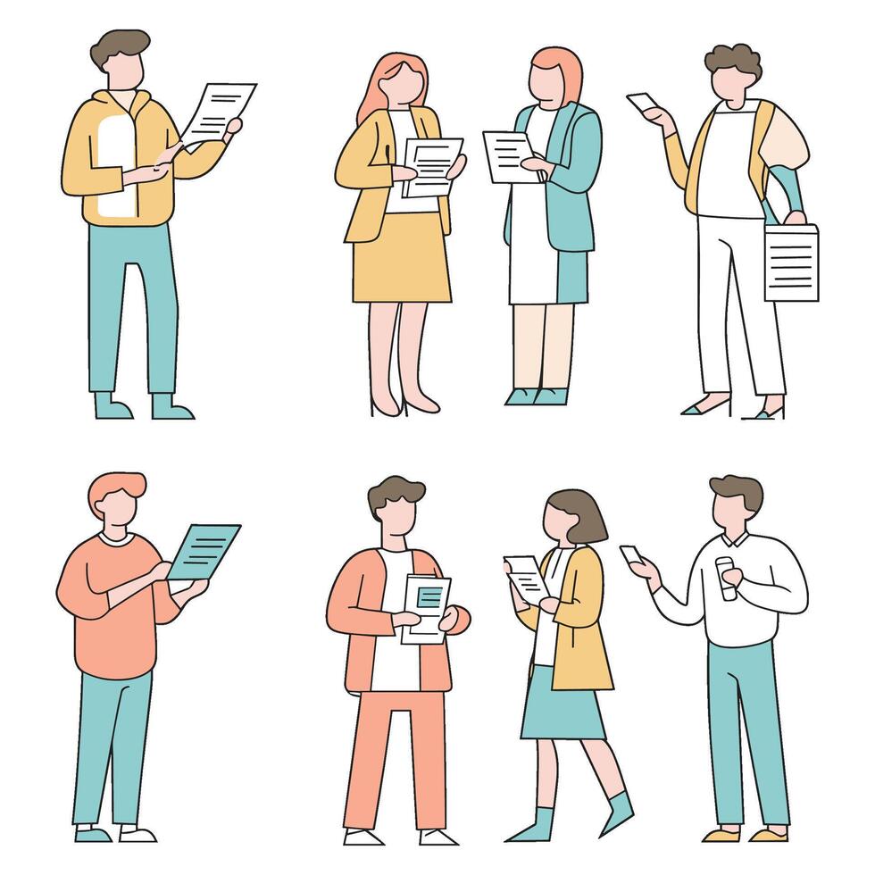 Group of Diverse People Engaging in Casual Conversations vector