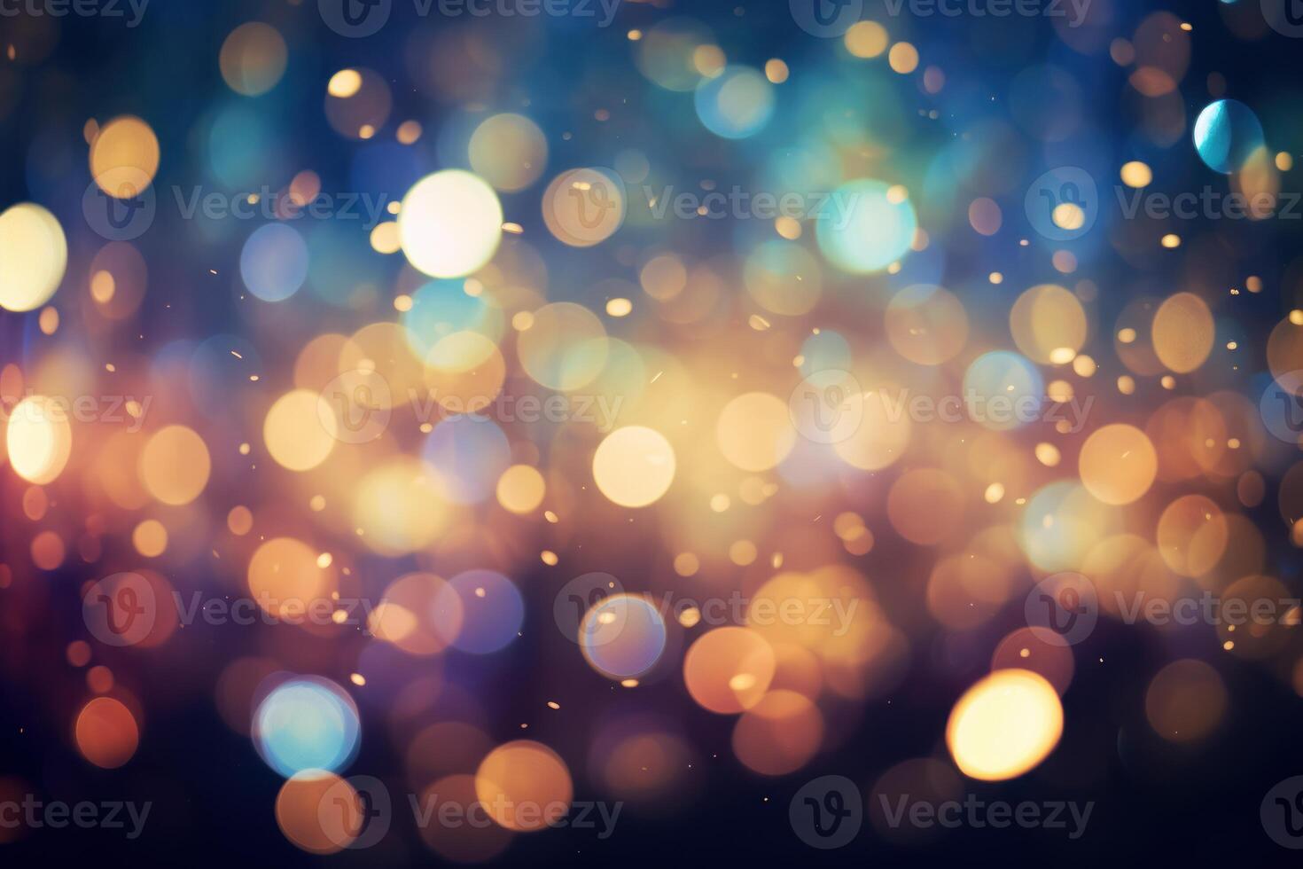 Abstract festive background with blurred colorful lights creating a magical bokeh effect photo