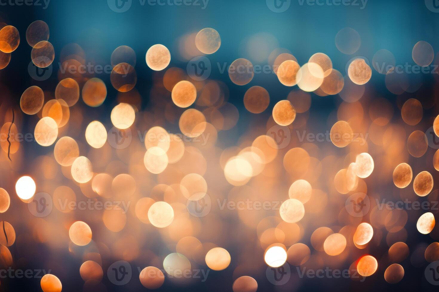 Abstract blurred bright circles of light creating festive bokeh effect photo