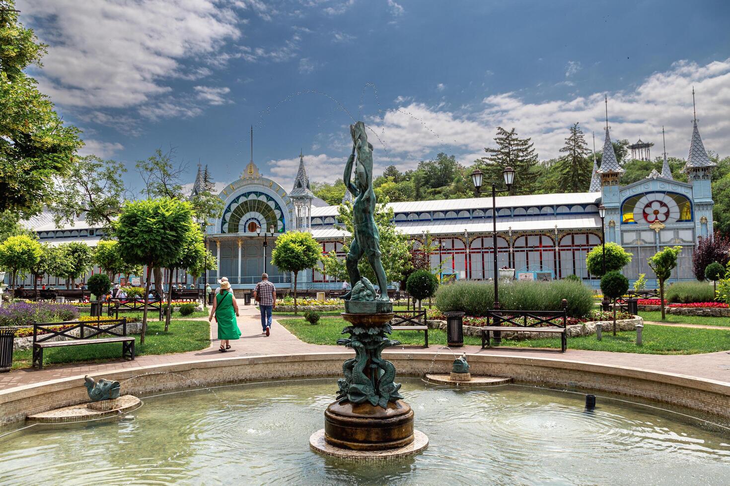 Pyatigorsk, Russia - June 19, 2024. Lermontov Gallery of the State Philharmonic in Pyatigorsk, a resort town in the Caucasian Mineral Waters region, Stavropol Krai in Russia photo