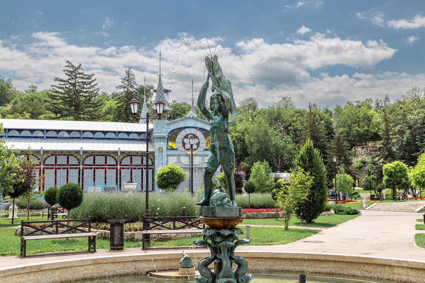 Pyatigorsk, Russia - June 19, 2024. Lermontov Gallery of the State Philharmonic in Pyatigorsk, a resort town in the Caucasian Mineral Waters region, Stavropol Krai in Russia photo