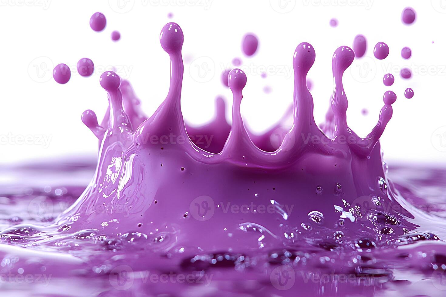 Vibrant Purple Splash Impact for Abstract Art and Design Concepts photo