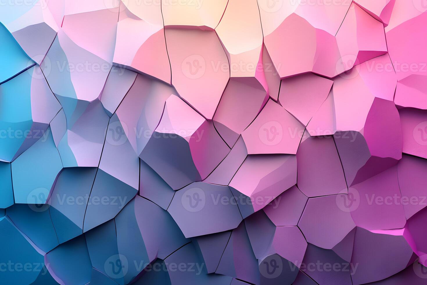 Abstract Geometric Art with Pastel Polygonal Shapes in Gradient Hues photo