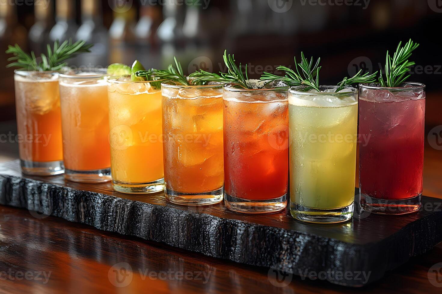 Vibrant Assortment of Fresh Cocktails for Summer Celebrations and Culinary Events photo