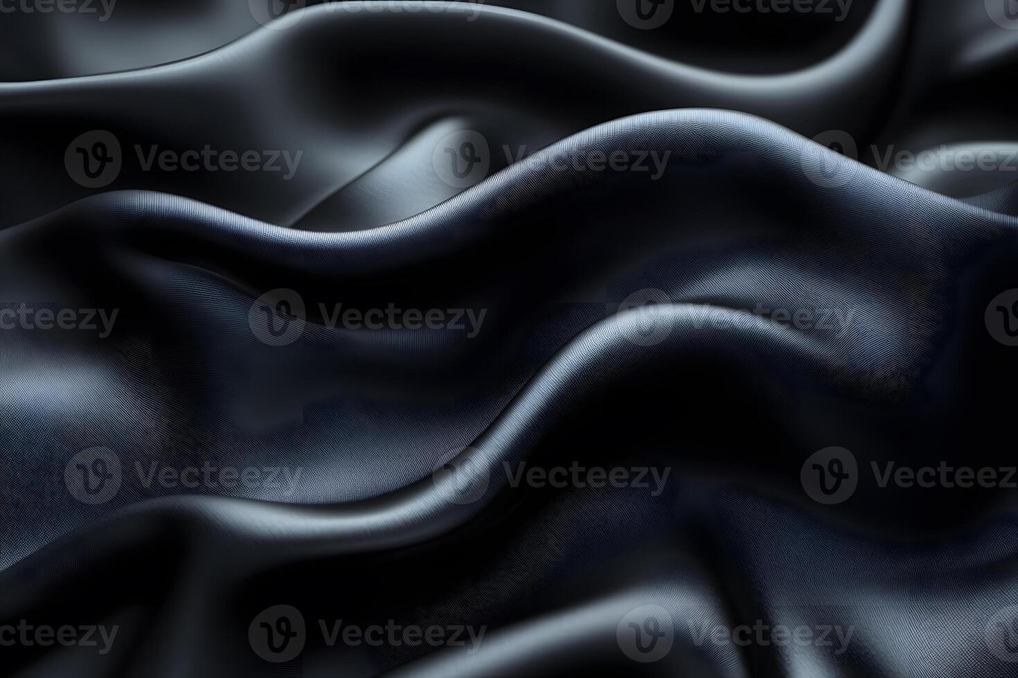 Elegant Black Silk Fabric Waves for Luxury Design and Texture Backgrounds photo