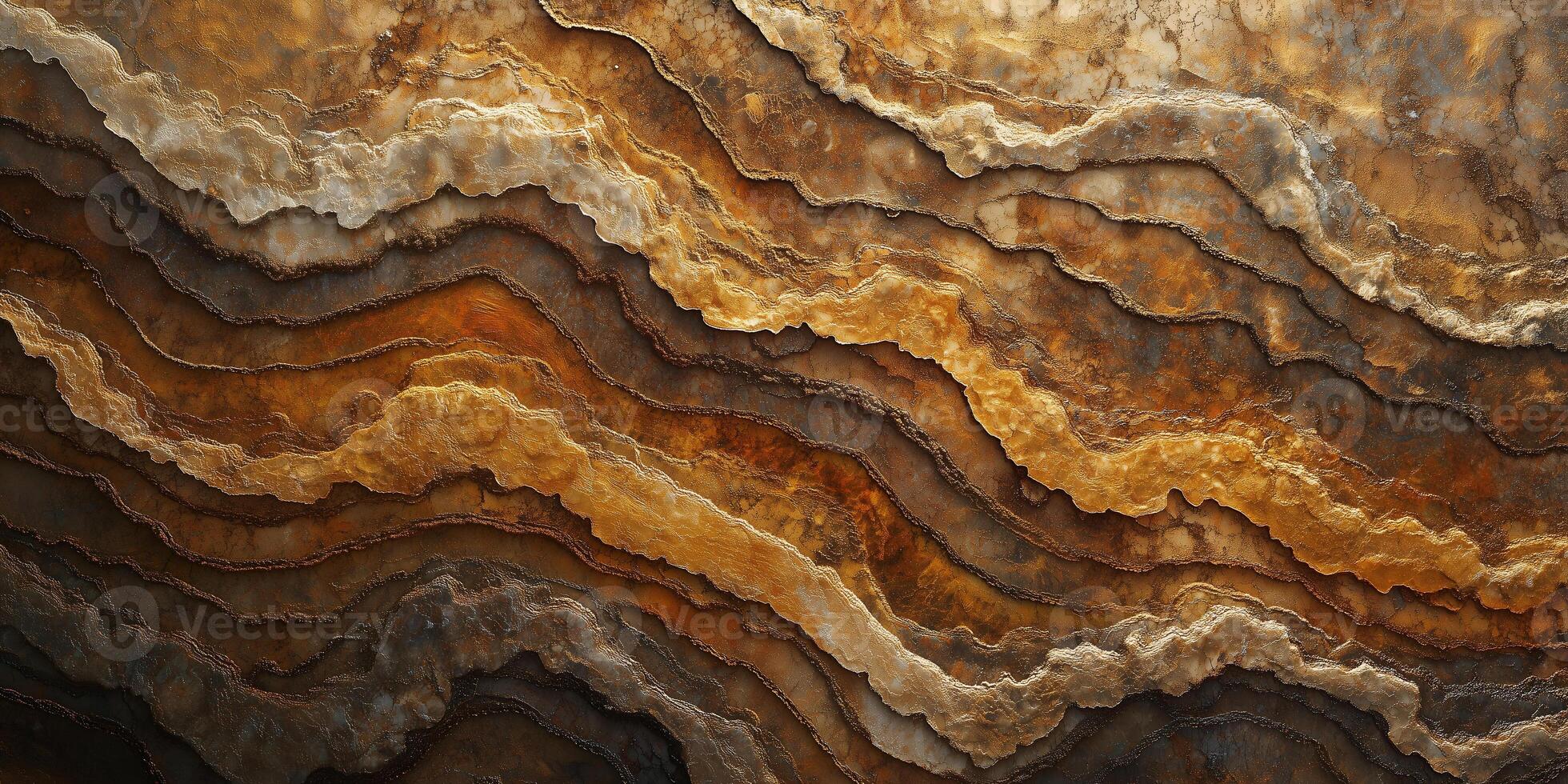 Rusty metal or natural stone textures with wavy patterns showcase intricate designs and warm colors in a geological formation texture background photo