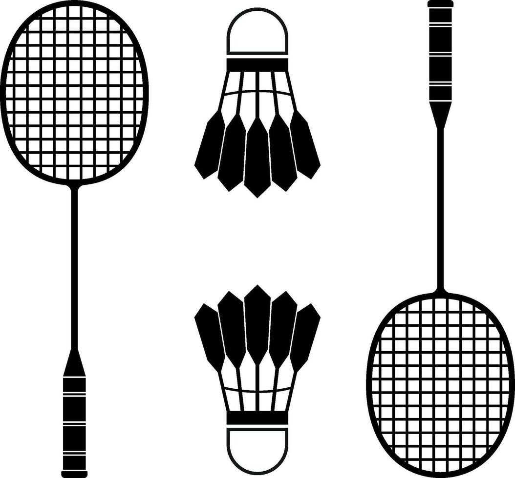 Badminton racket design or icon and symbol design vector