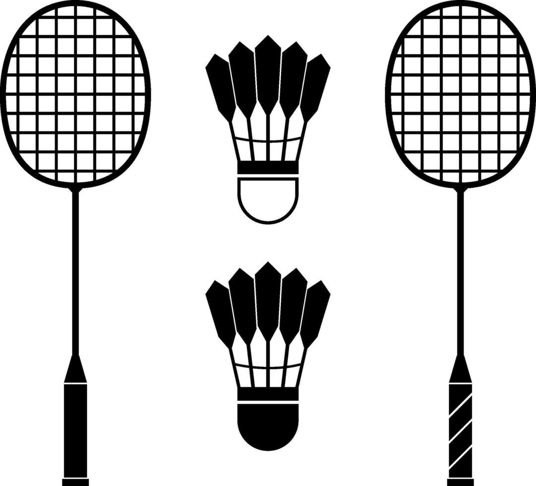 Badminton racket design or symbol art vector