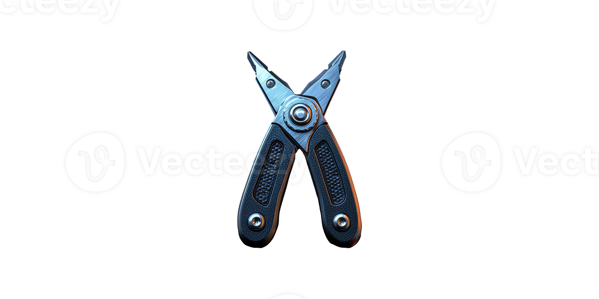 Multi tool with pliers and screwdrivers isolated on transparent background png
