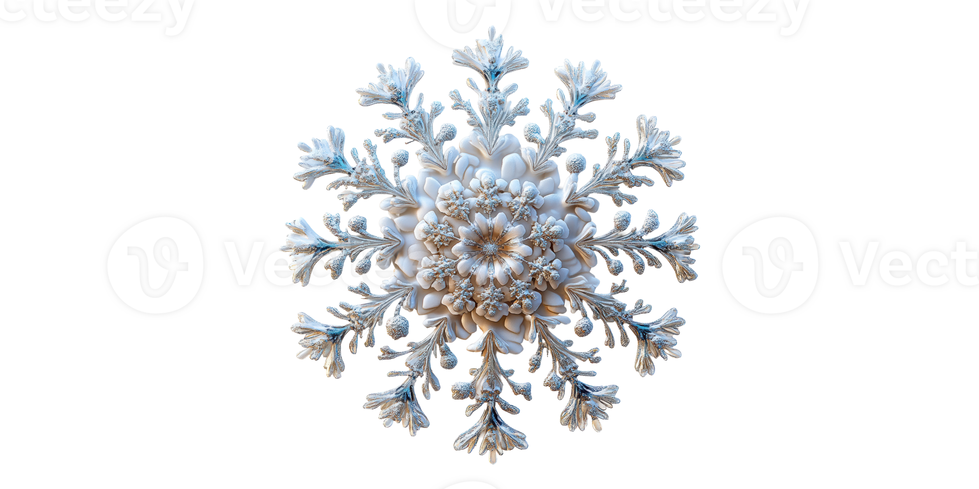 Intricate snowflake design isolated on transparent background png