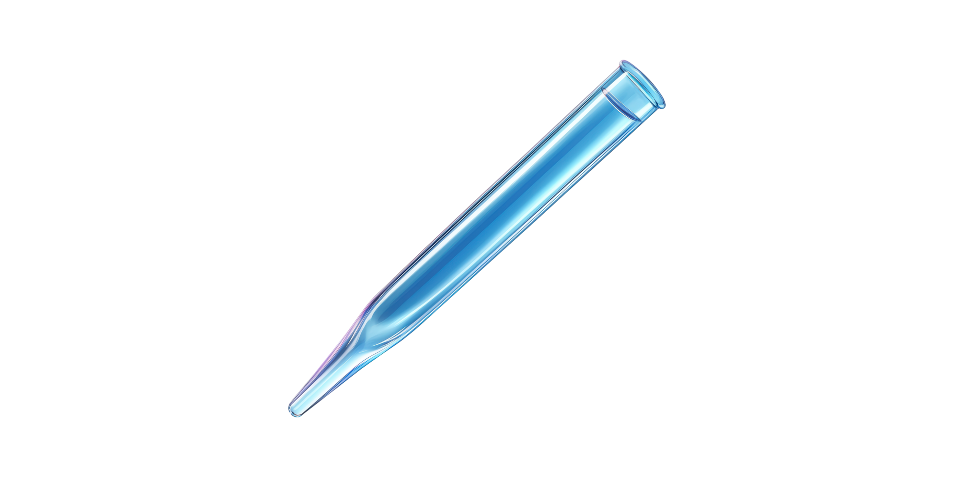 Blue laboratory pipette isolated on transparent background png