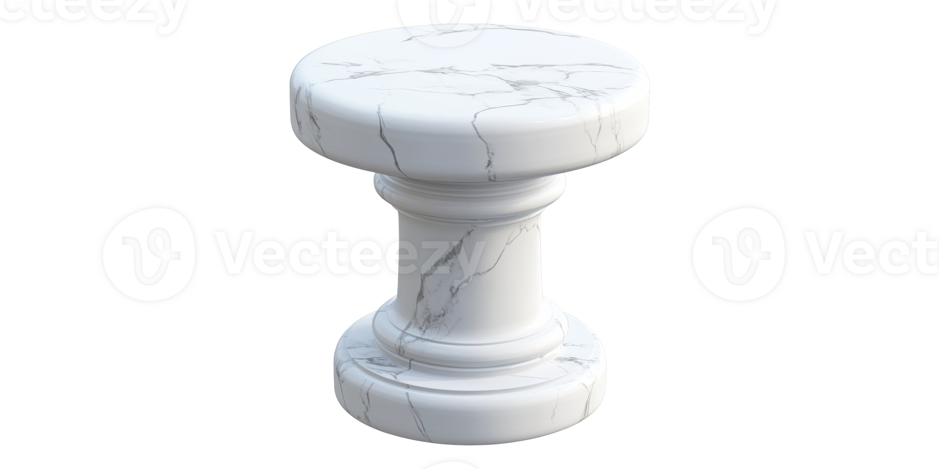 Marble pillar stand isolated on transparent background png
