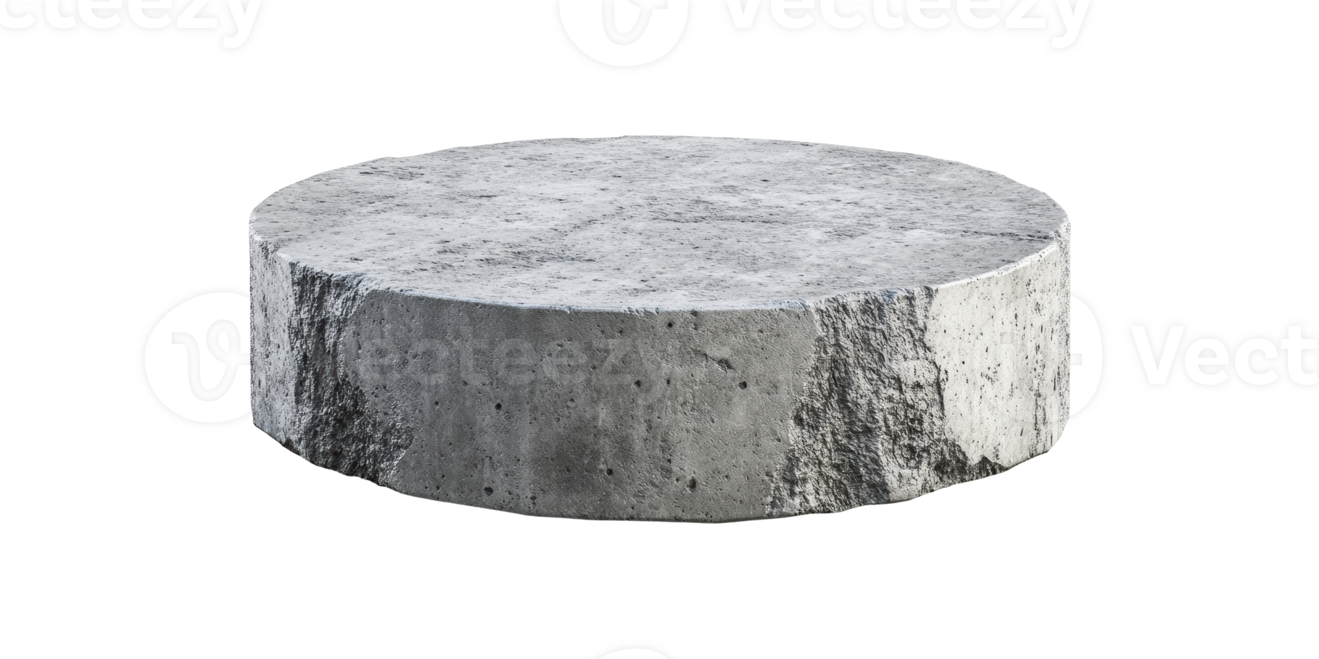 Concrete cylinder block isolated on transparent background png