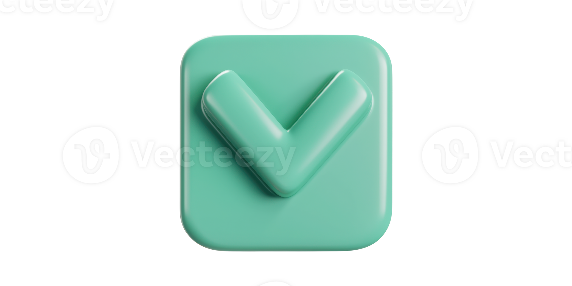 Green check mark icon isolated on transparent background png