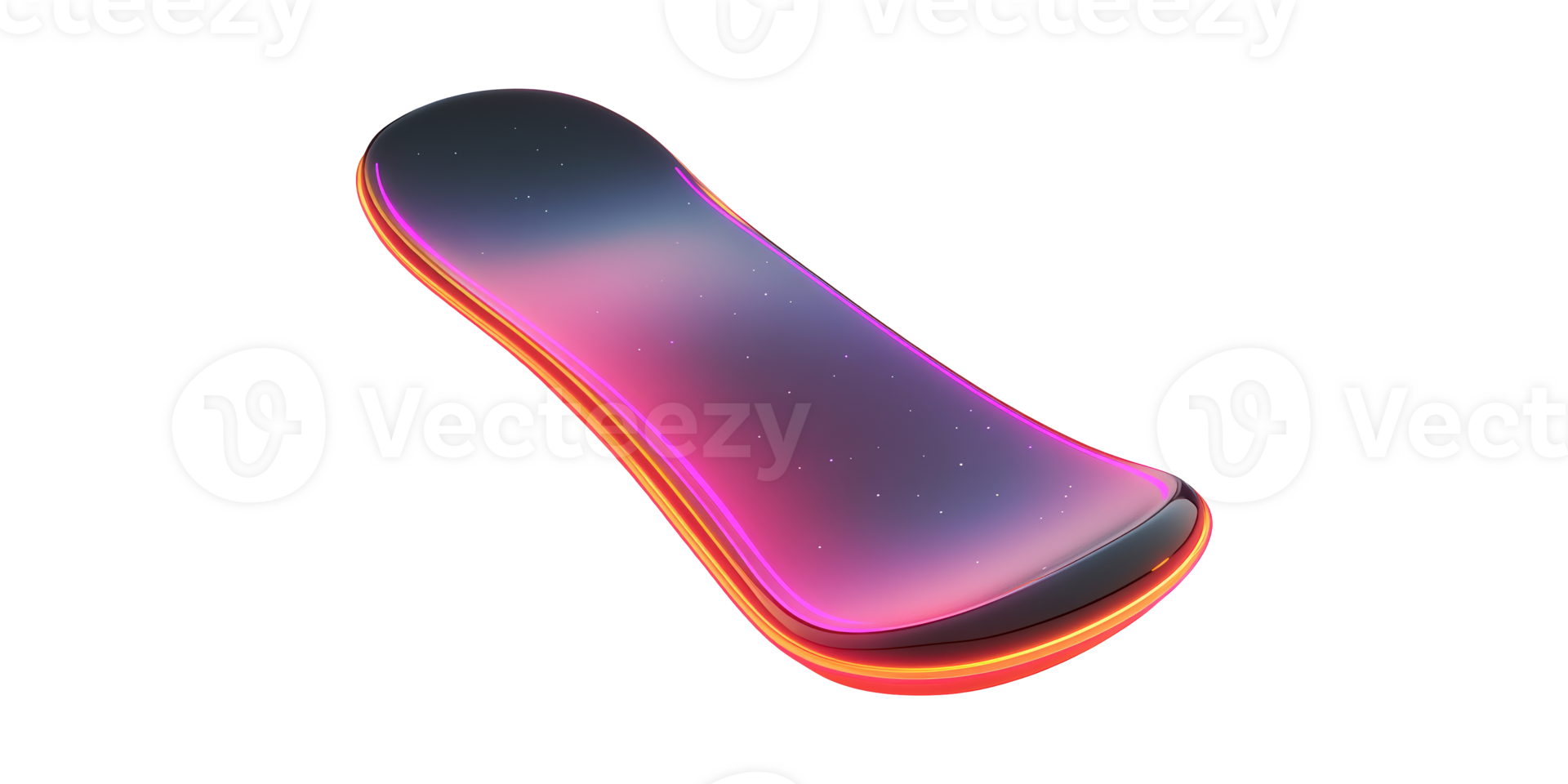 Futuristic neon gradient object isolated on transparent background png