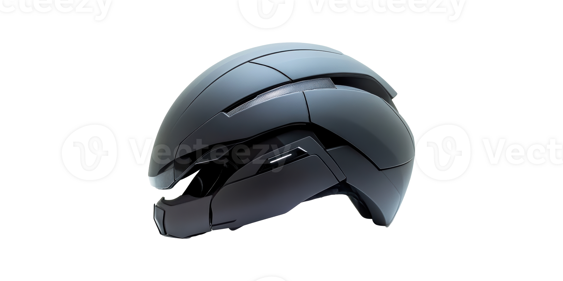 Futuristic cycling helmet isolated on transparent background png