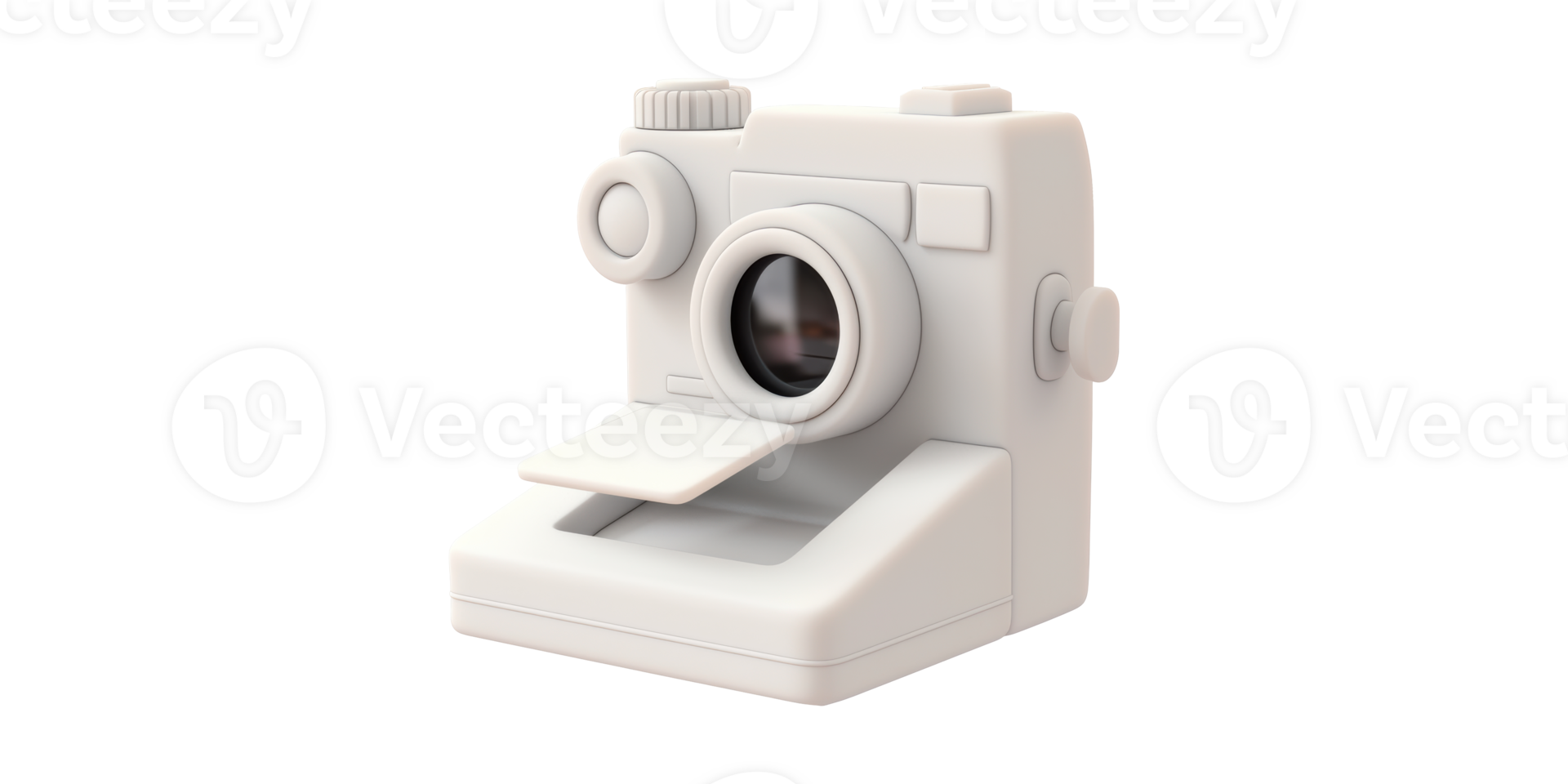 Retro instant camera isolated on transparent background png