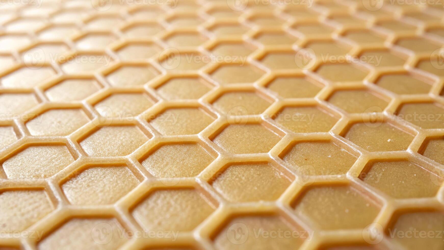 Close-up view of honeycomb material surface nature textural detail bright environment macro perspective photo