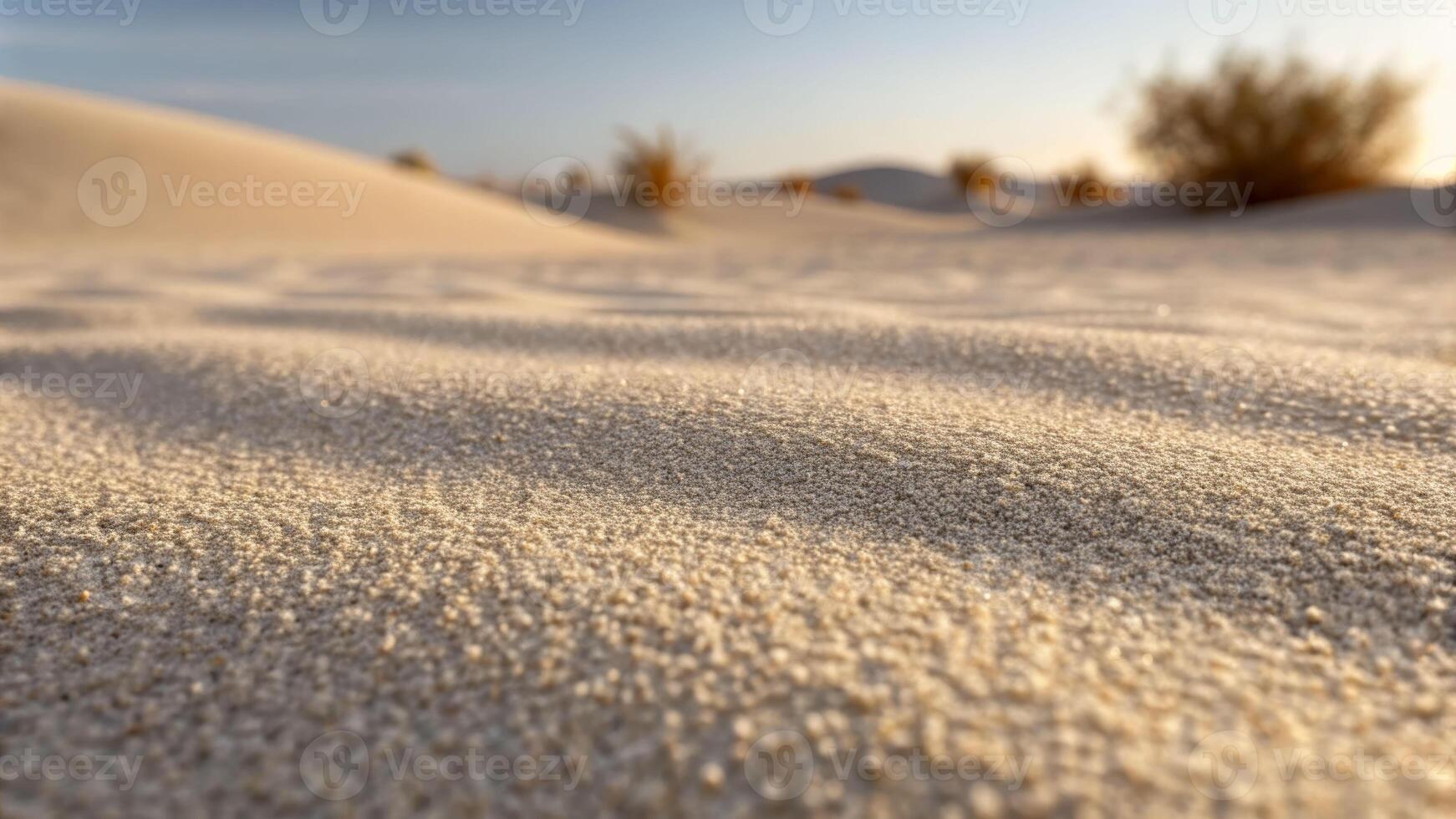 Isolated grainy sand particles smooth desert landscape nature photography tranquil environment close-up view material analysis photo