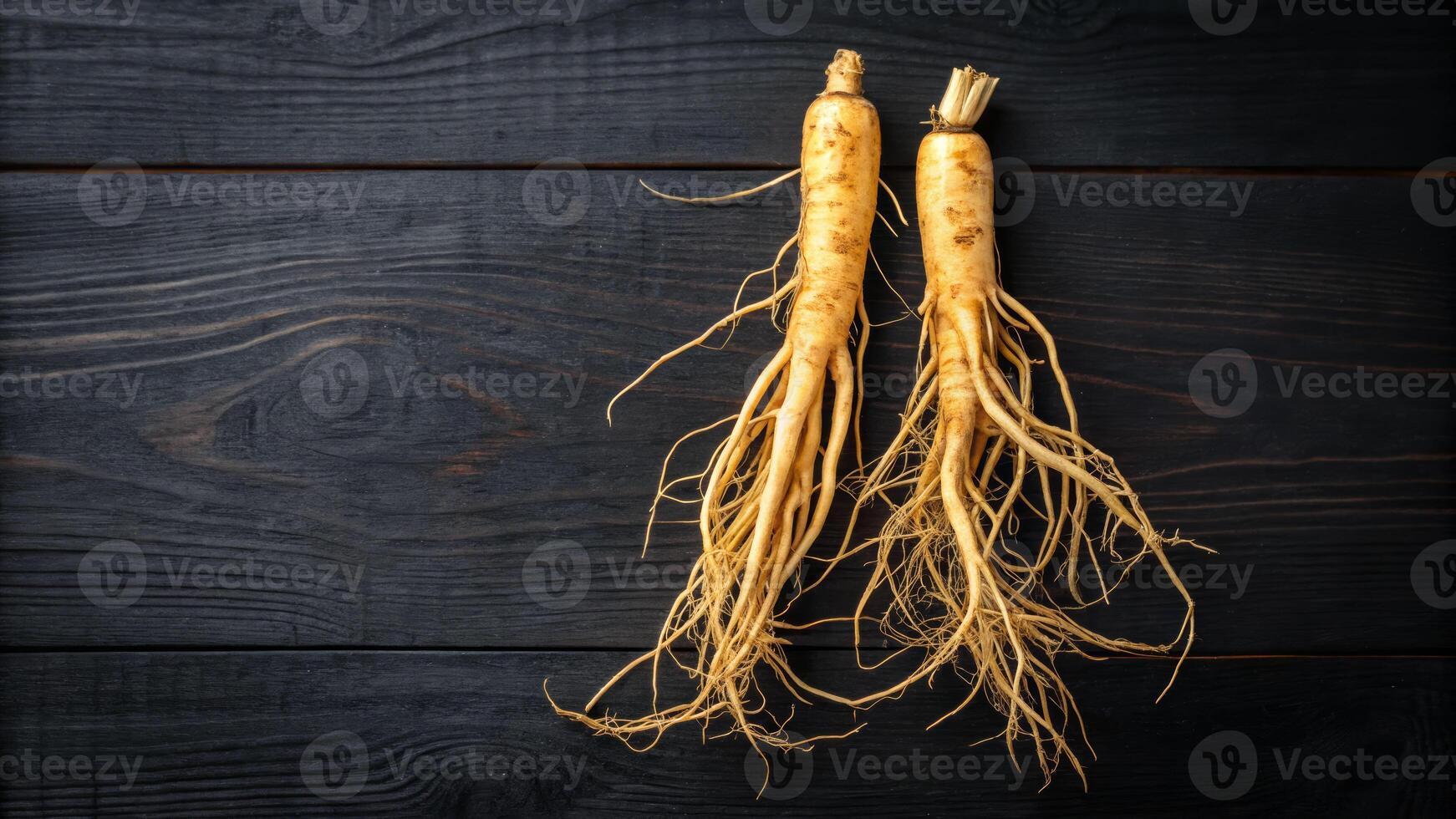Ginseng root harvesting seed process farm location botanical photography rustic setting high angle close-up view photo