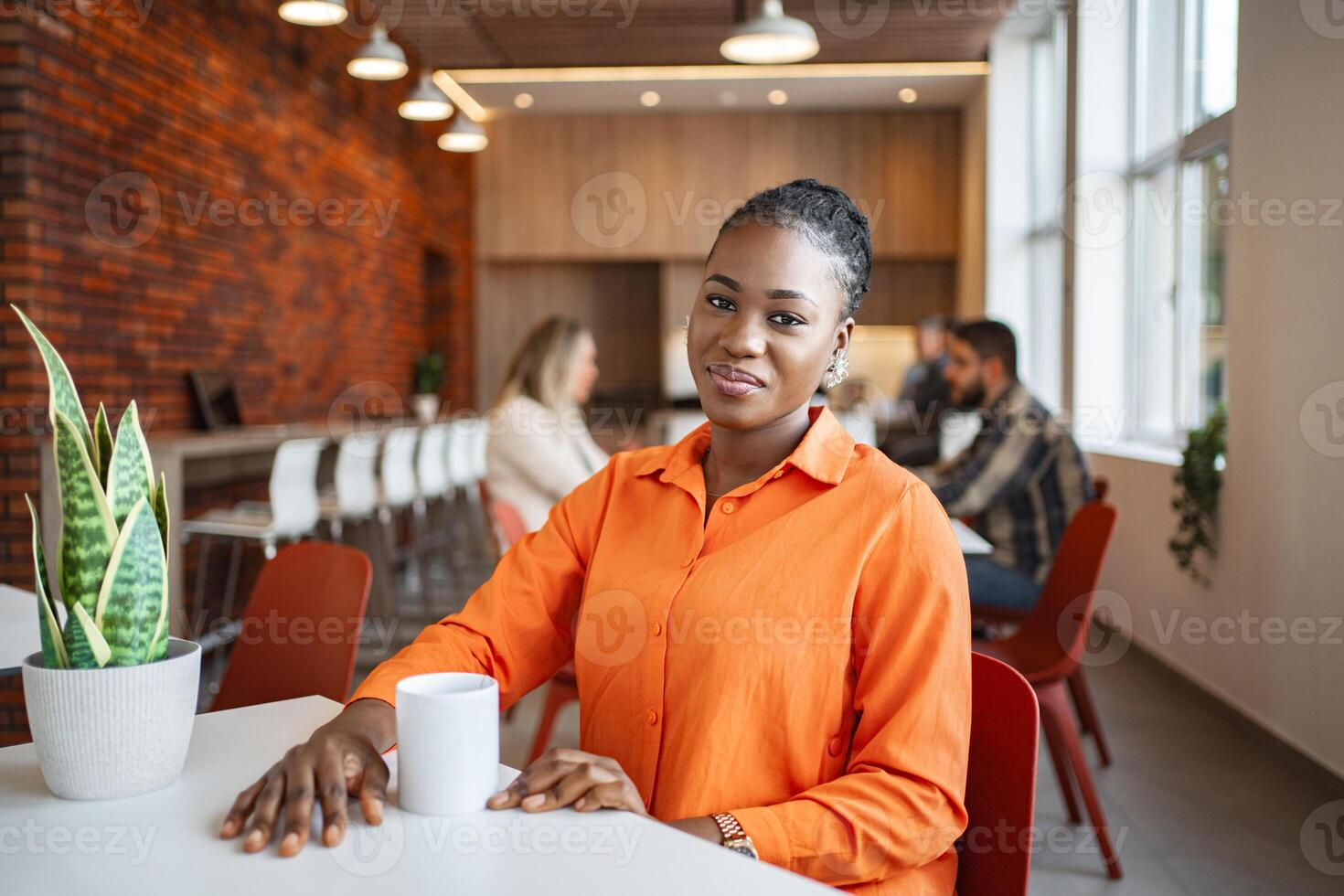 Woman Working at Office Desk photo