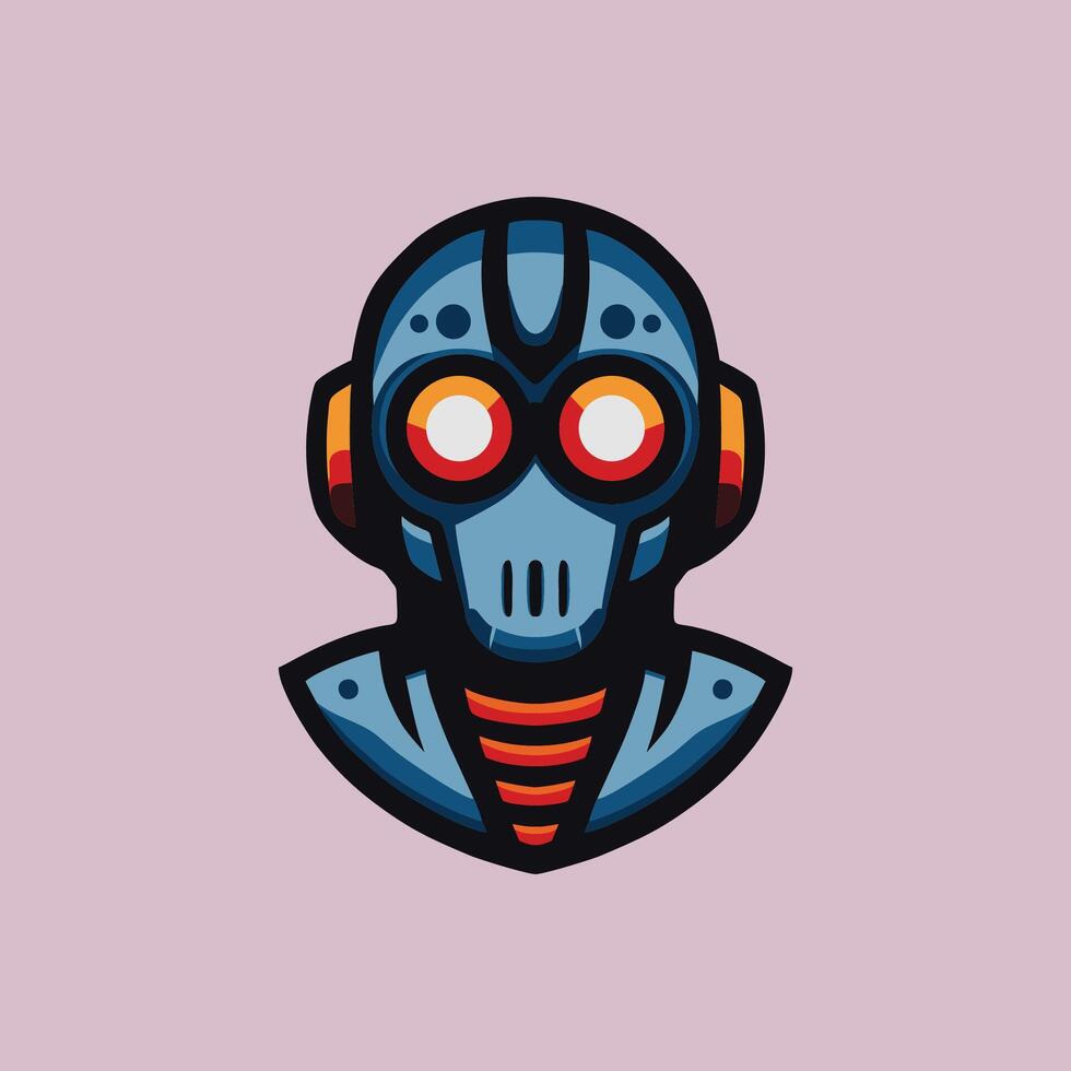 Robot logo mascot design art illustration vector