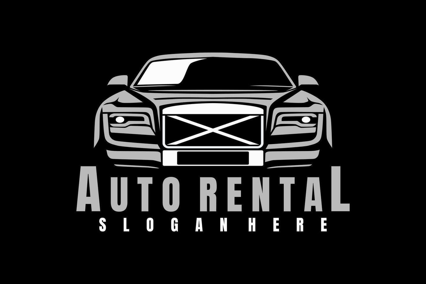 car auto rental logo design concept art vector