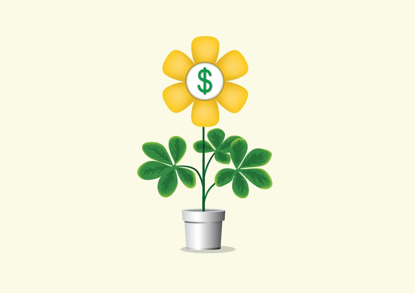 Flowering money plant isolated on white background vector