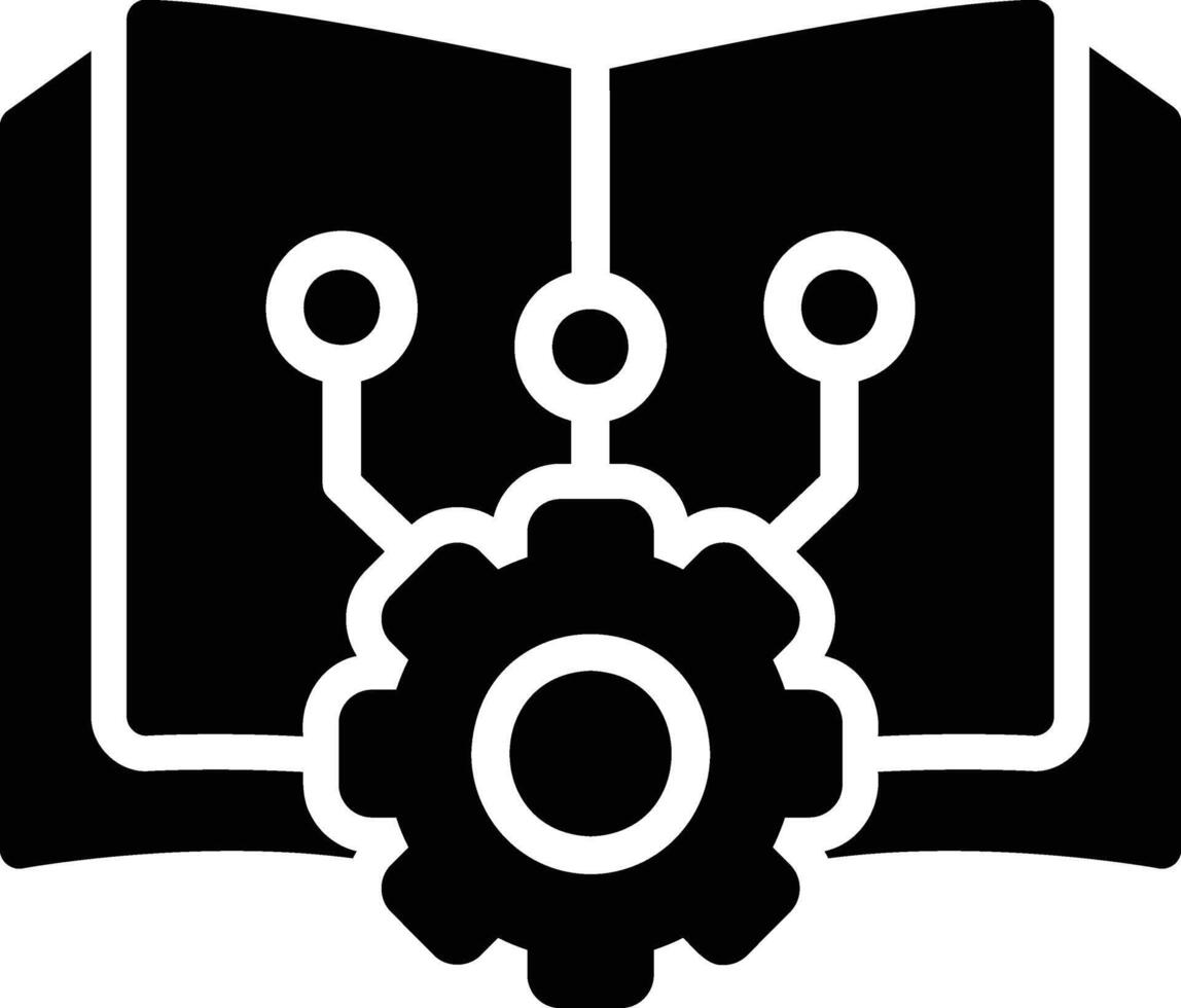 machine learning in flat design style vector