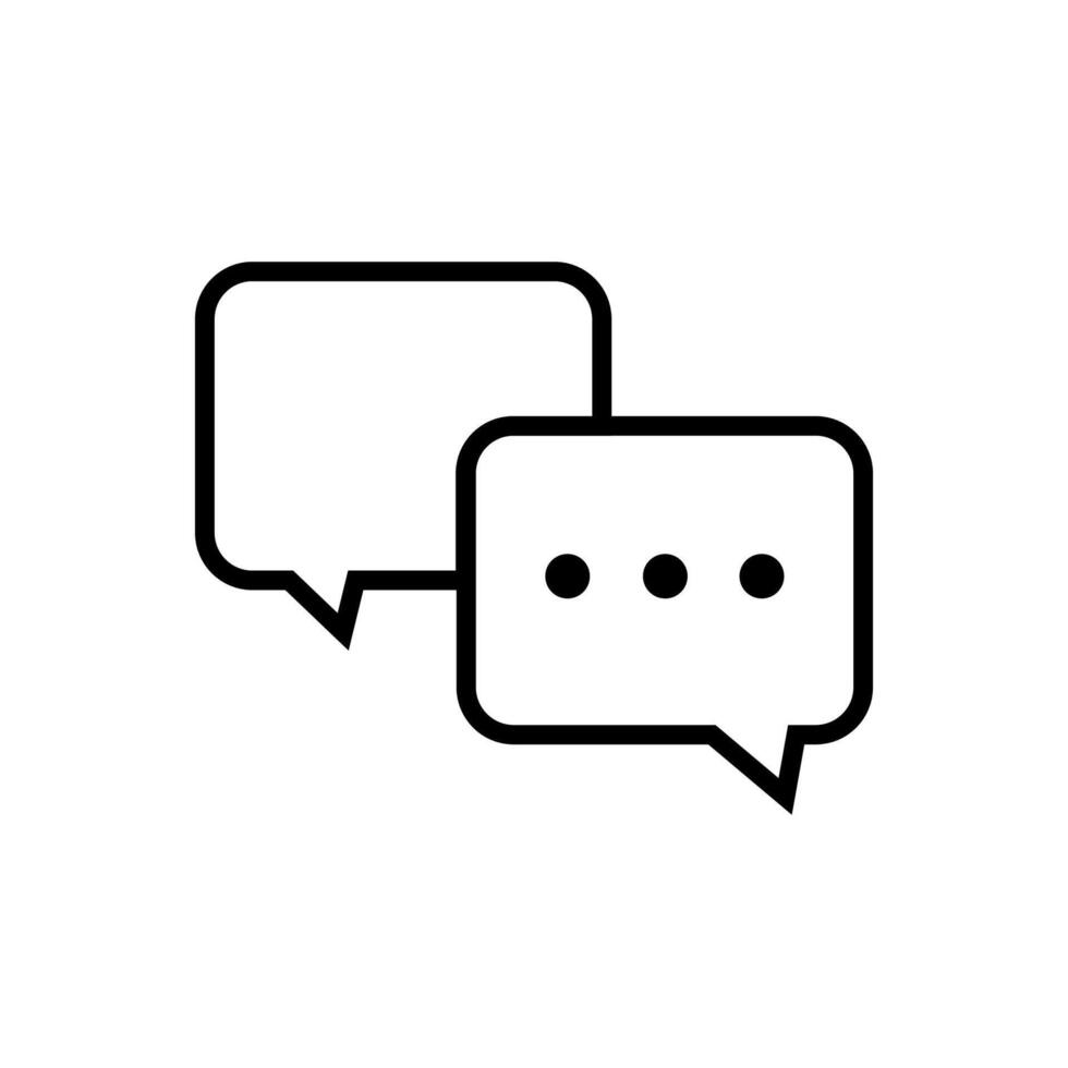 two speech bubbles with dots vector
