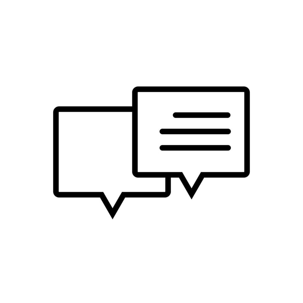 two speech bubbles icon on white background vector