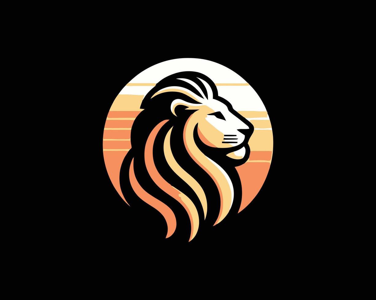 Golden Lion Crest Logo vector