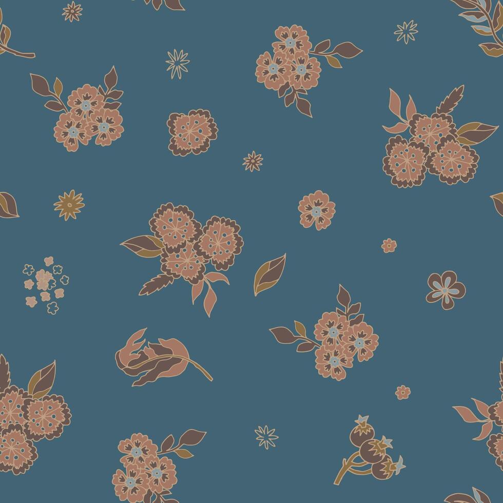 Retro floral seamless design vector