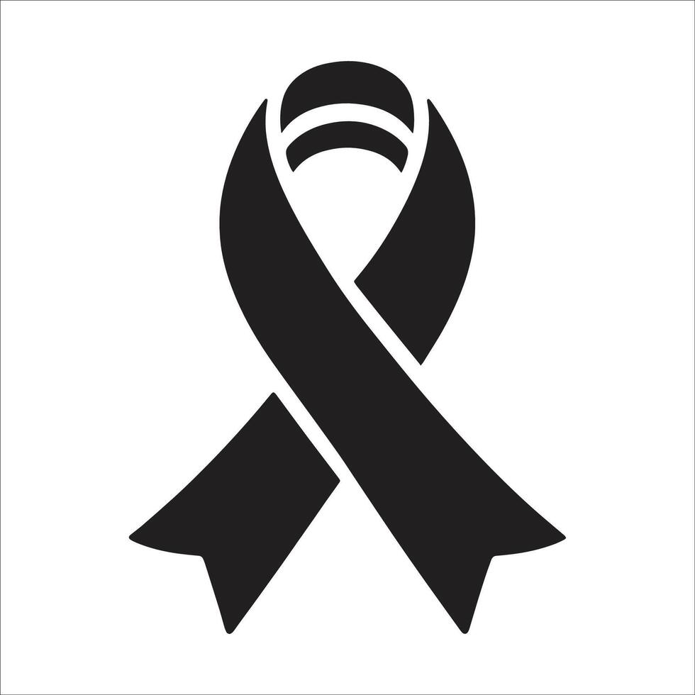 Awareness Ribbon Sign Minimalist And Flat Symbol Icon Design On White Background vector
