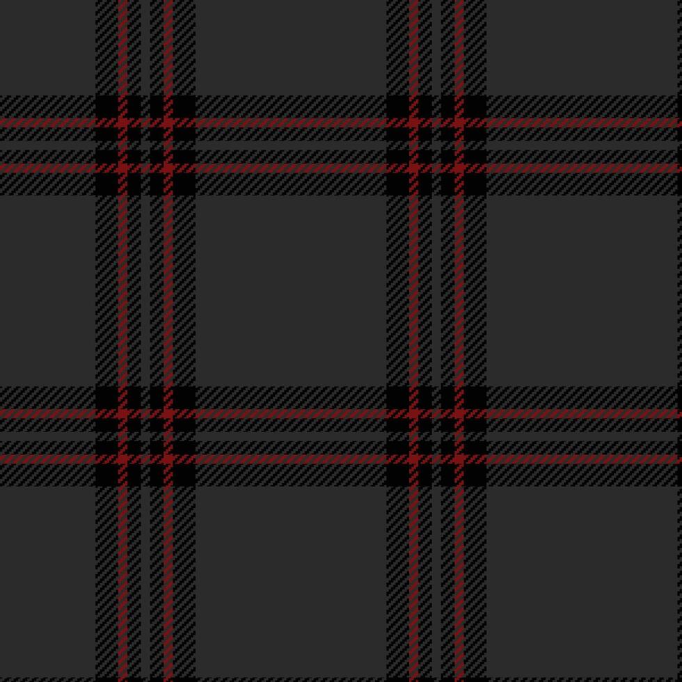 A black and red plaid fabric pattern vector