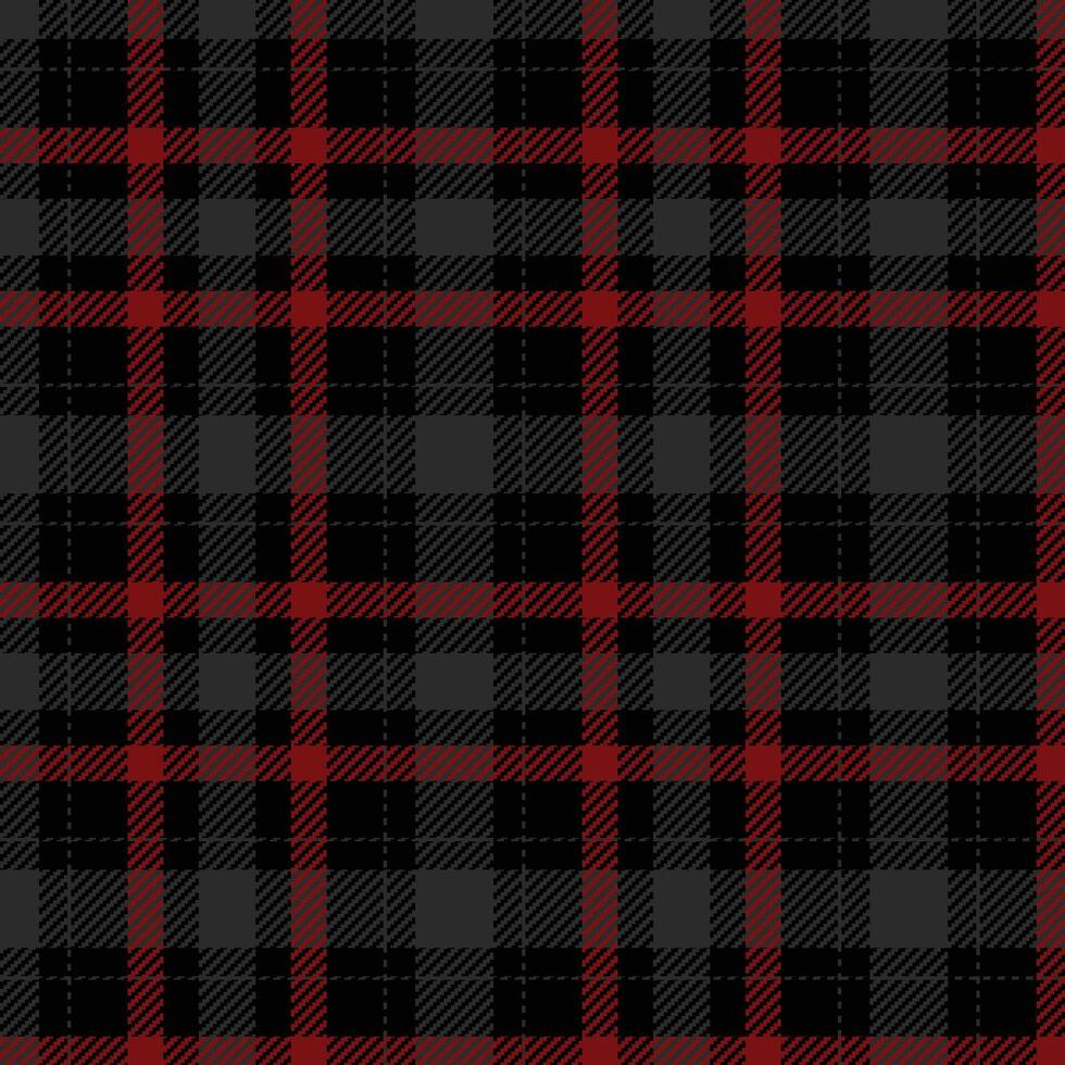 A black and red plaid fabric vector