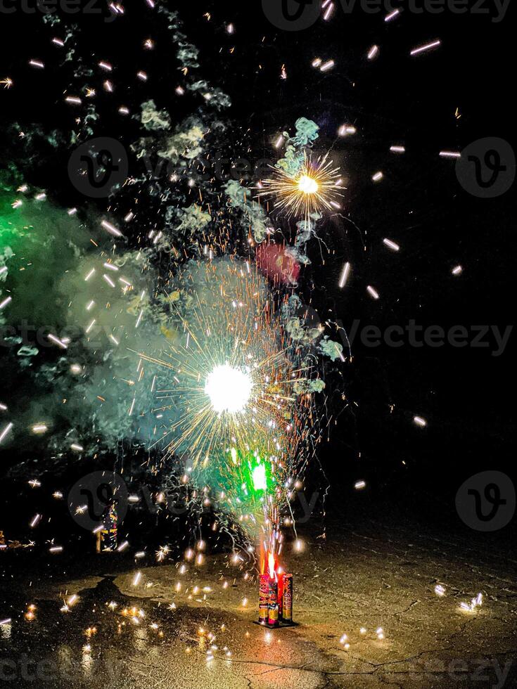 Fireworks Orbs Color photo