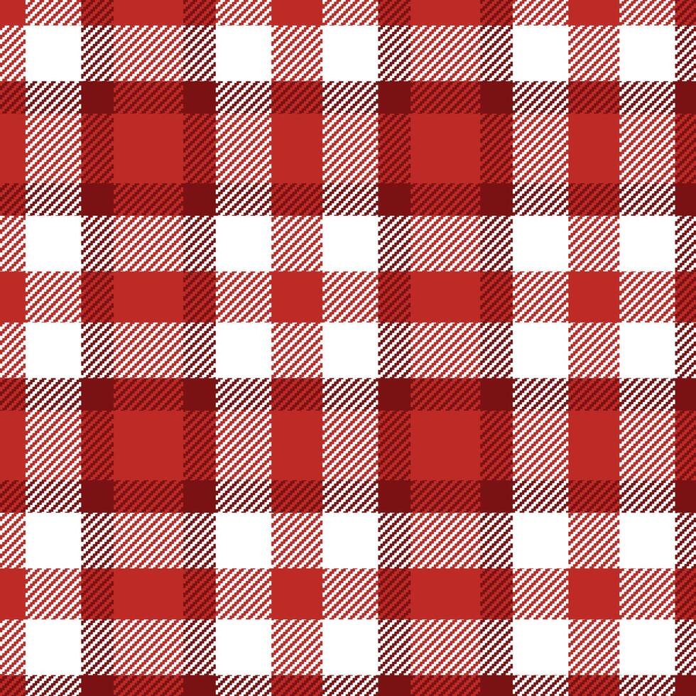 A red and white checkered fabric pattern vector