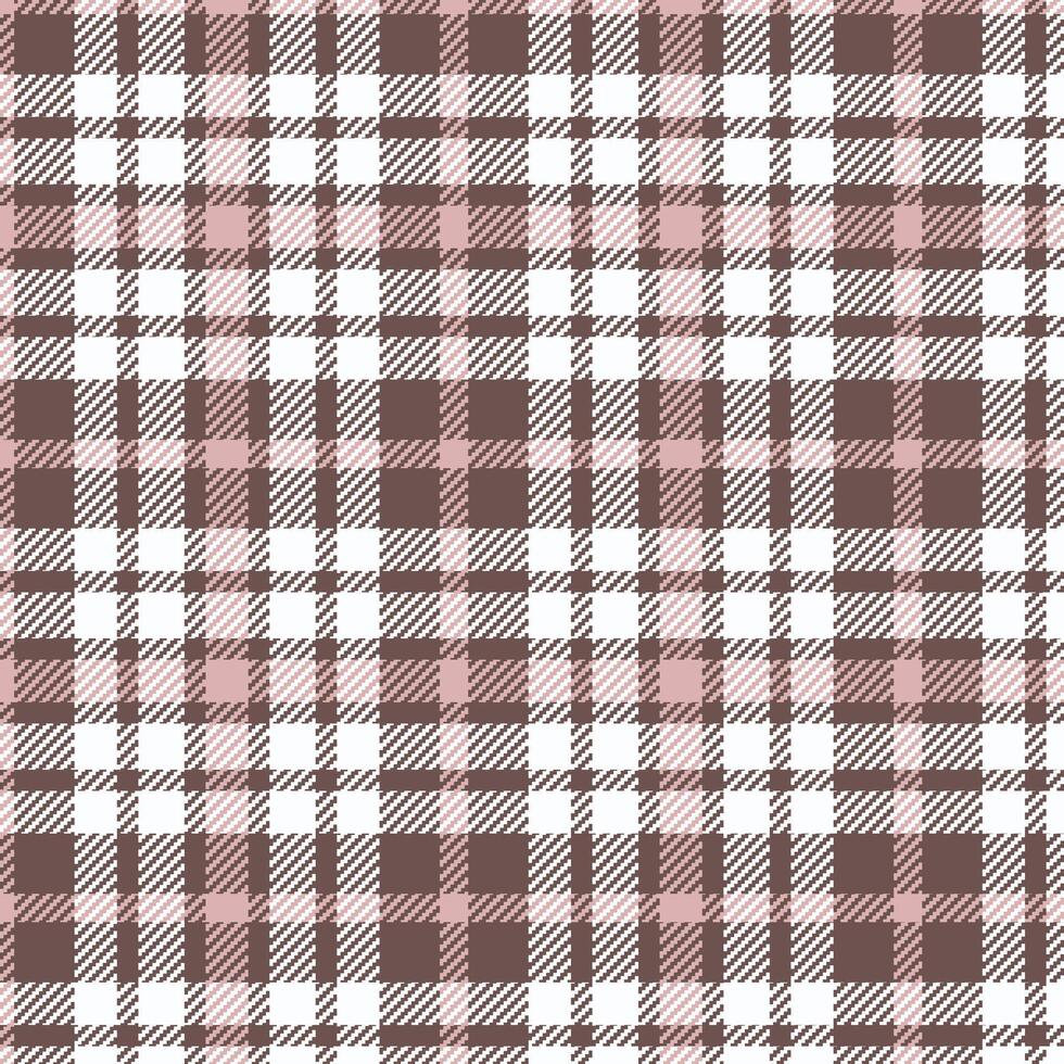 A plaid fabric with pink and white checkered pattern vector