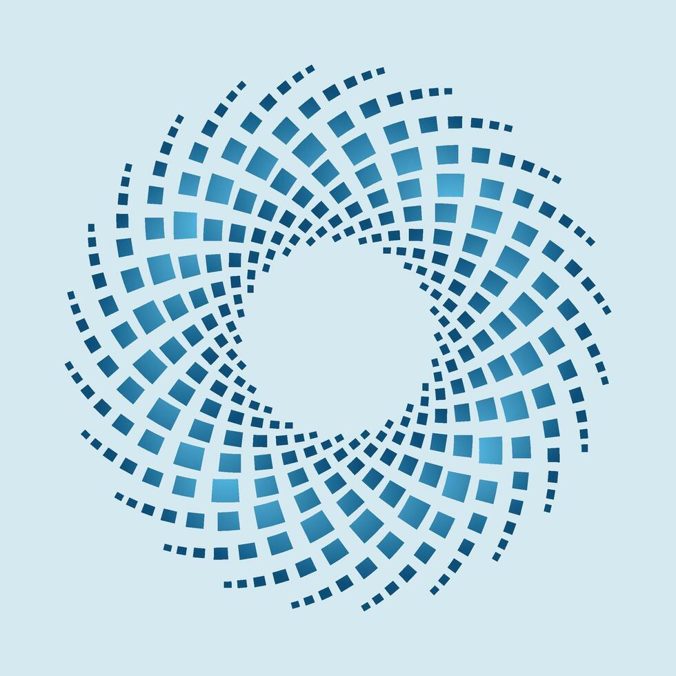 Abstract mandala. Blue swirl design element. swirling background. twirl design. vector