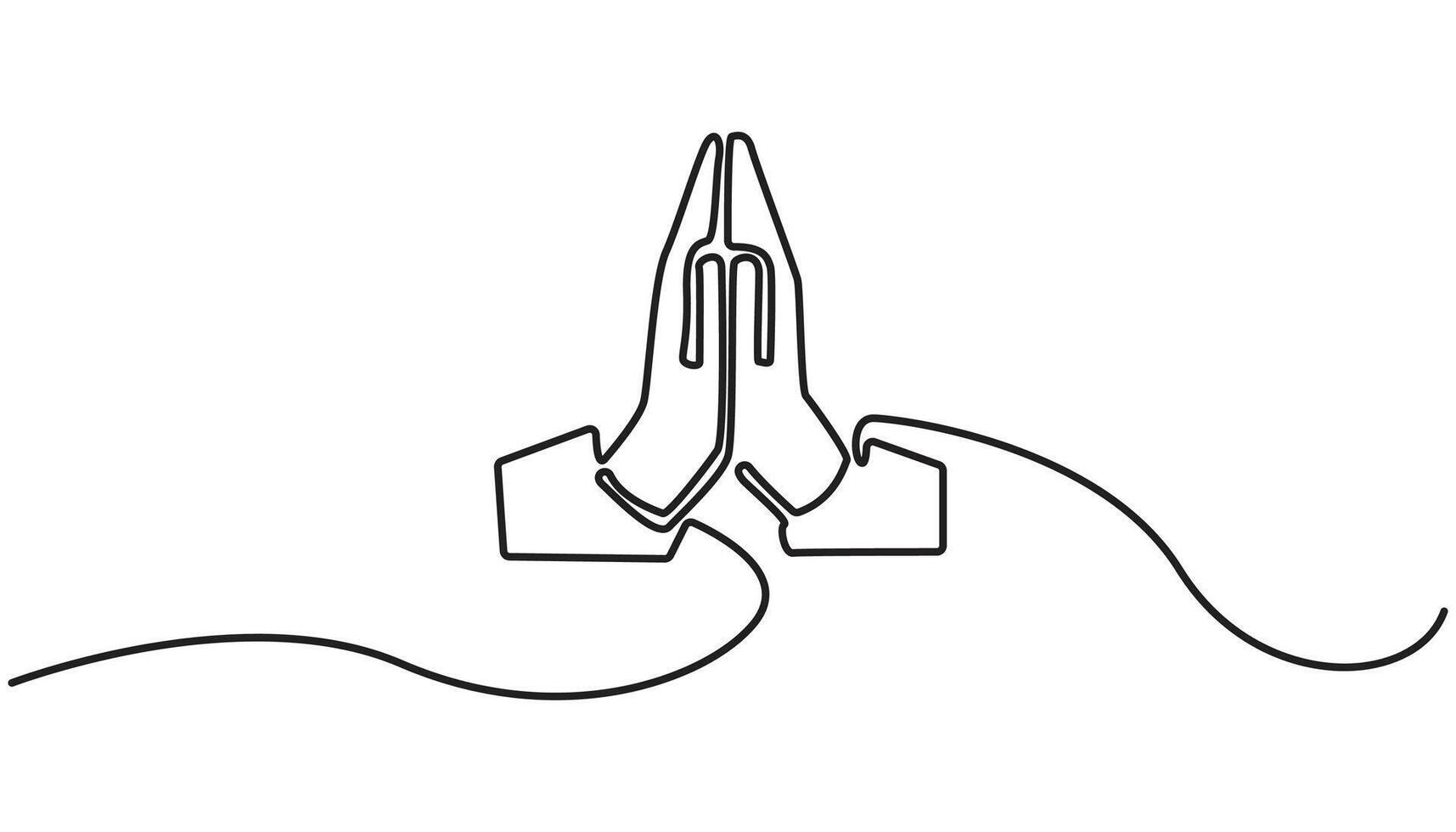 one simple single abstract line drawing, Single continuous line illustration vector