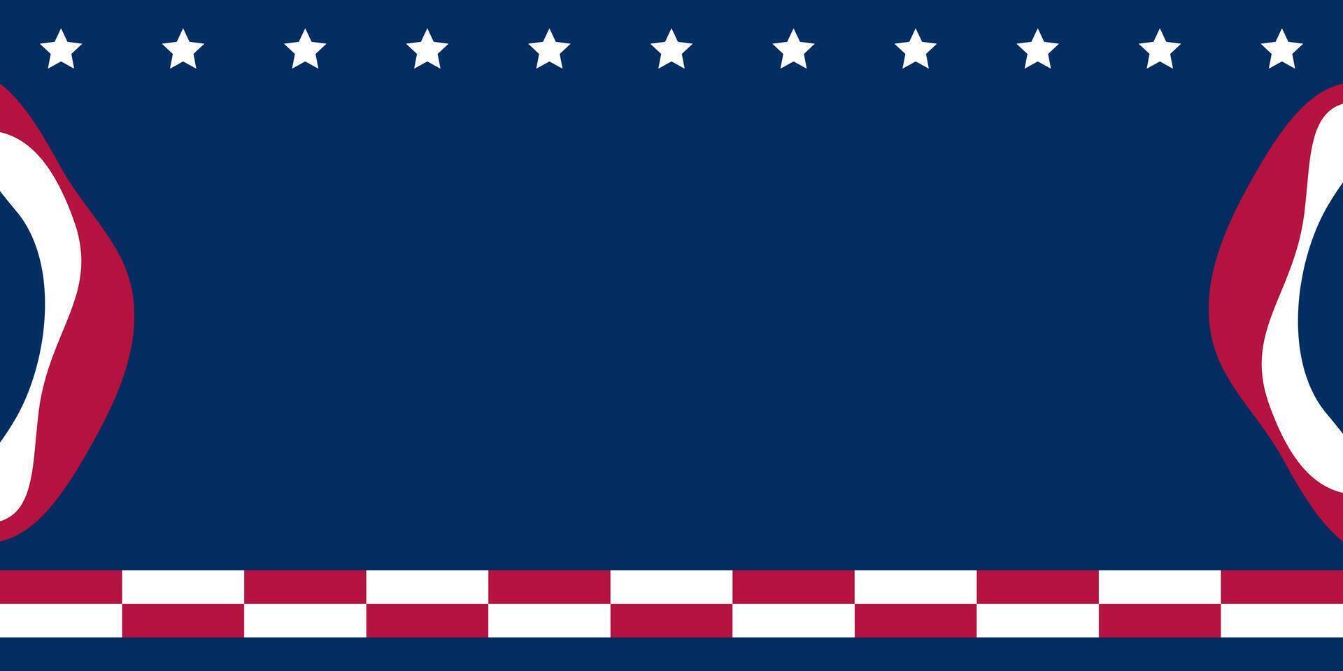 American flag abstract background with empty space for text. Design for banner, poster, greeting card. vector