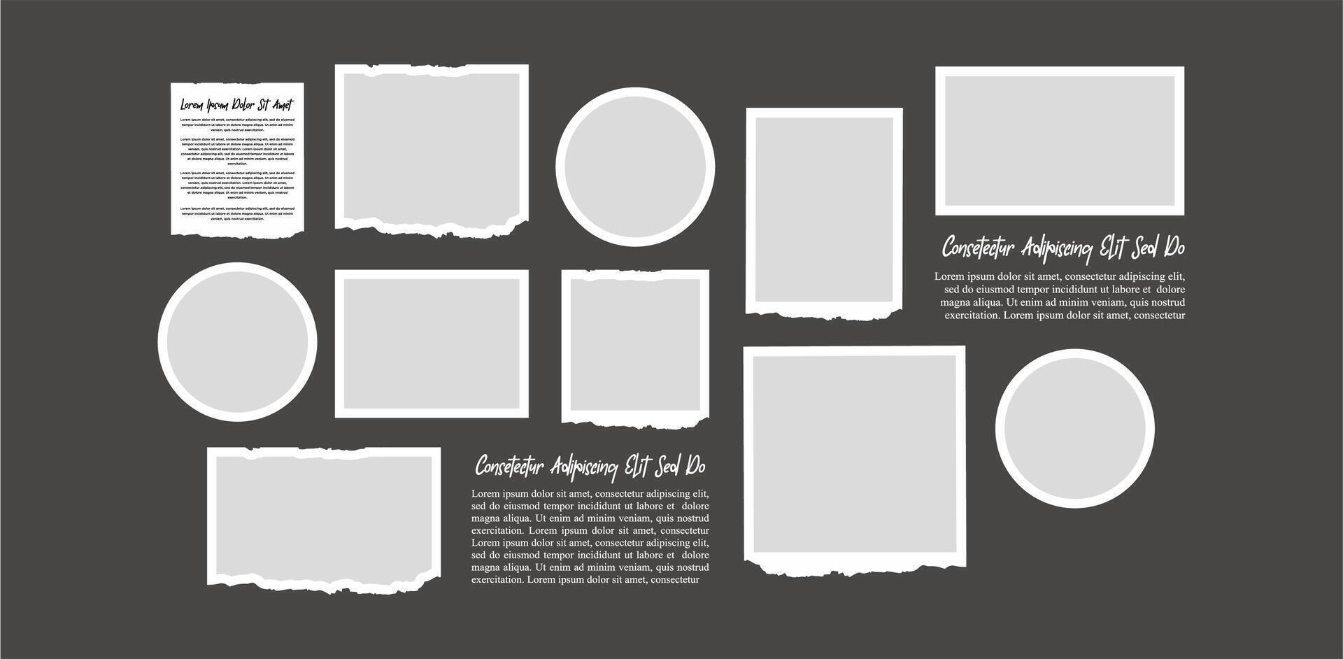 Design Picture Moodboard picture photo collage design template vector
