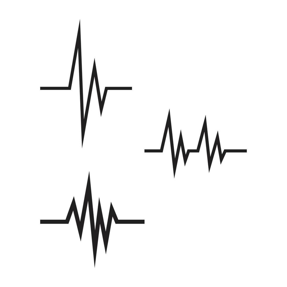 Pulse line illustration template vector