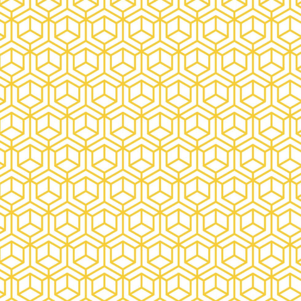 Elegant Gold Color Polygon Seamless Pattern. A Stylish Geometric Background for Textile Design. Stationery. Wrapping Papers. And Wallpapers. vector
