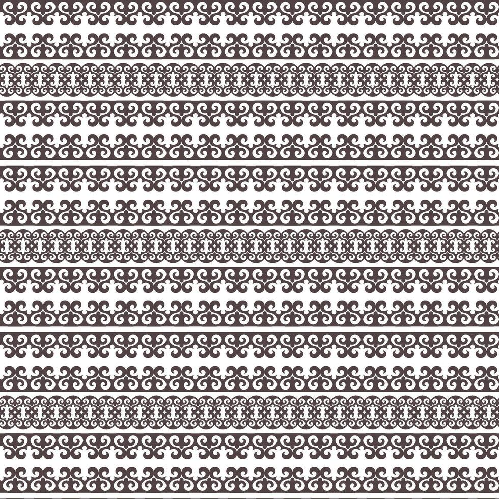 Decorative Asian Folk Seamless Pattern. Ethnic pattern Turk, Kyrgyz, Kazakhs, Tatars, Mongols. Print with ethnic, folk, traditional motifs. For wallpaper, fabrics, gift wrapping, home textile, Paper vector